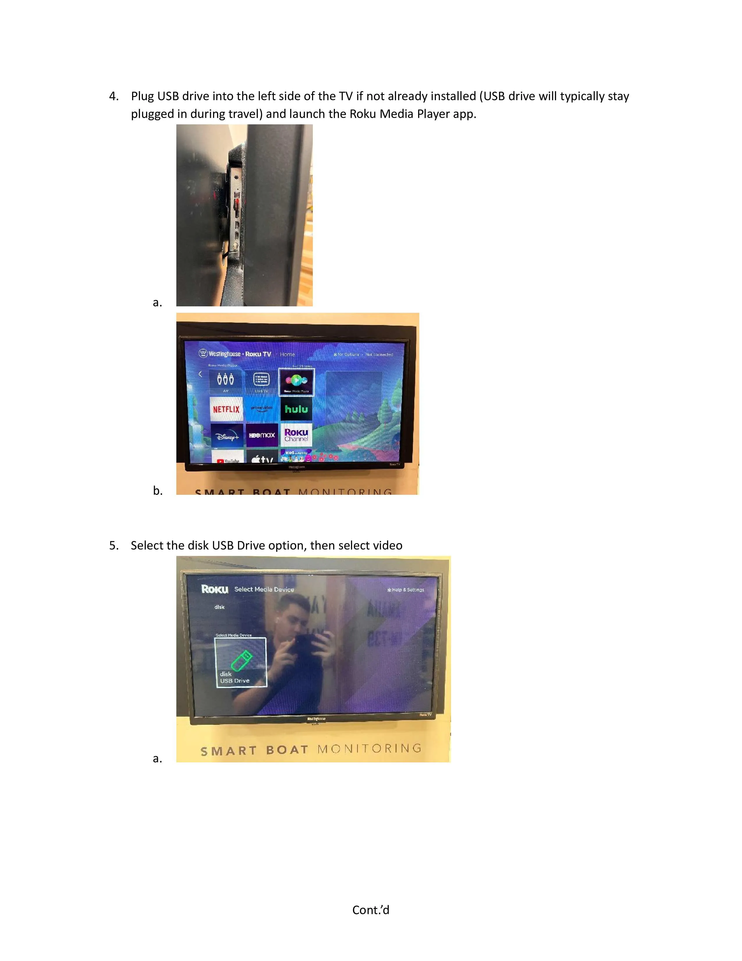 Event set-up guides for a boat show panel display (pages 1 to 3) and a kiosk (pages 4 to 8). Page 5 of 8